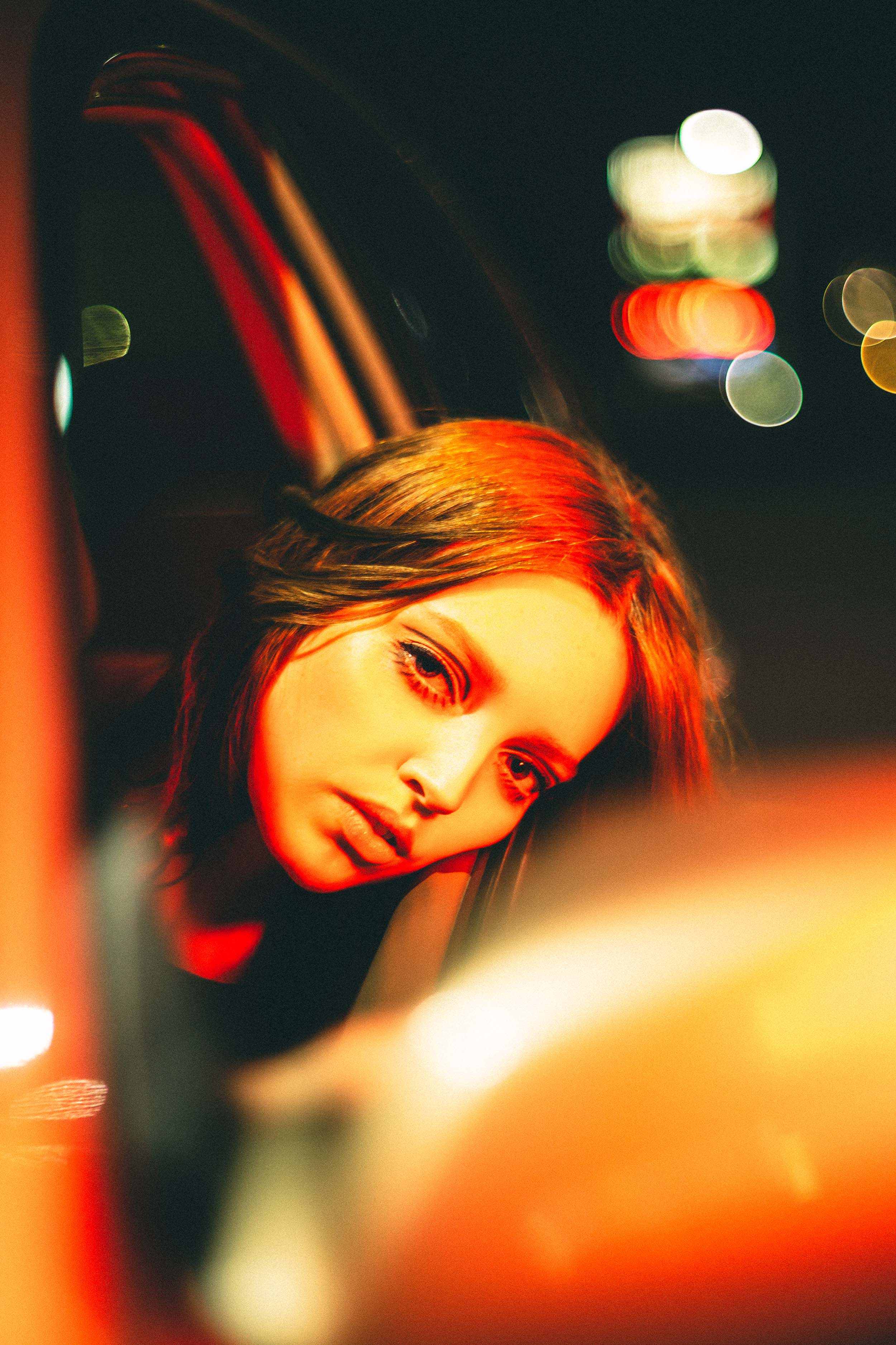 Cinematic Portraits with Vintage Flair by a Movie Theater — photograph 11 of 35